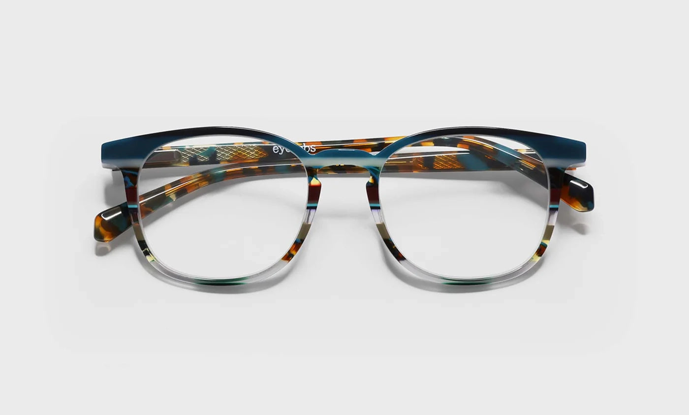 Eyebobs Boardroom Readers in Teal Multi-Stripe