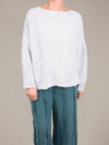 Cutloose Sweater One Size Pocket Pullover in White