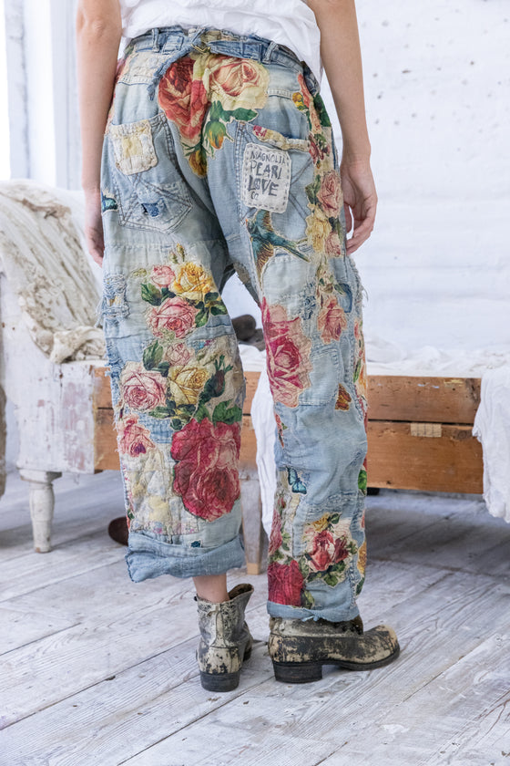 Magnolia Pearl Quilts and Roses Miner Pants in Faded Indigo