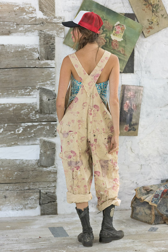 Magnolia Pearl Floral Print Love Overalls in Orchid Bloom