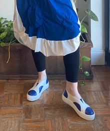  Luukaa Polka Dot Slip Ons in Blue