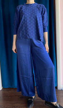  Grizas Satin Trousers in Sapphire