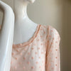 Mesh Wear NYC 3/4 Sleeve Top in Soft Pink Polka Dot