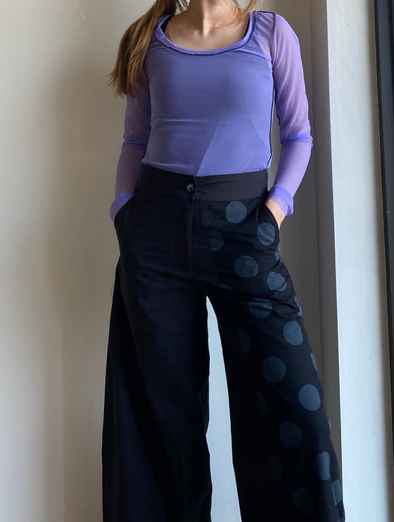 Mesh Wear NYC Long Sleeve Top in Purple