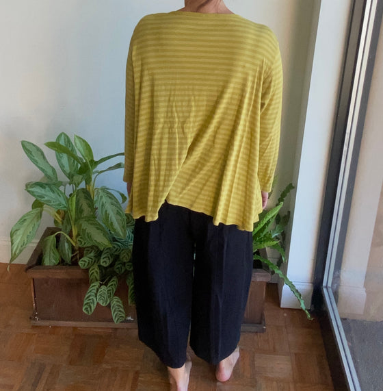 Gerties Long Angel Tee in Kiwi Stripe