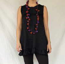  Mieko Mintz Jacquard Vintage Silk Kantha Twigg Long Necklace