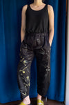 Paper Temples Lucia Pant in Black/Ombre Pins