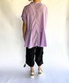 Paper Temples Peplum Short Sleeve Shirt in Lavender