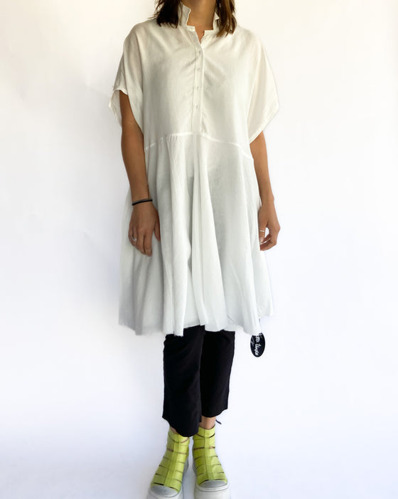 Paper Temples Peppy Dress in White Linen