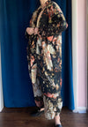 Krista Larson Wool Blend Charming Coat in Black Peony