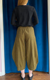 Gerties Check Double Pocket Pant in African Ochre